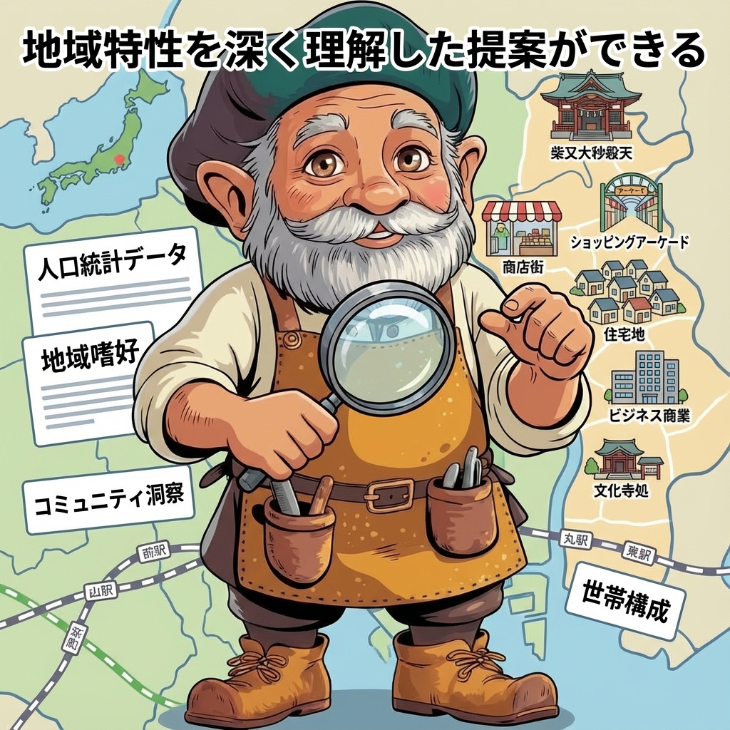 地域特性を深く理解した提案ができる
