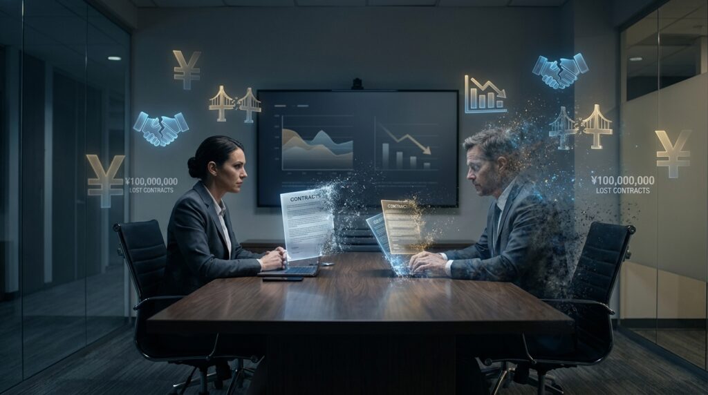 失っているもの2:取引先からの信頼(年間数百万円の案件)