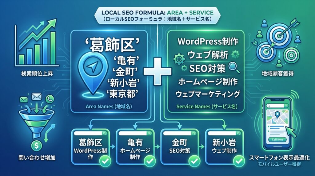 地域名 + サービス名