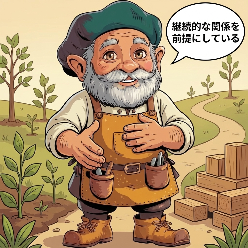 継続的な関係を前提にしている