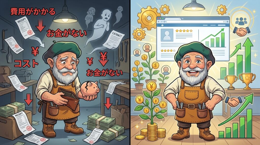 小さい会社だから、ホームページにお金をかけられない