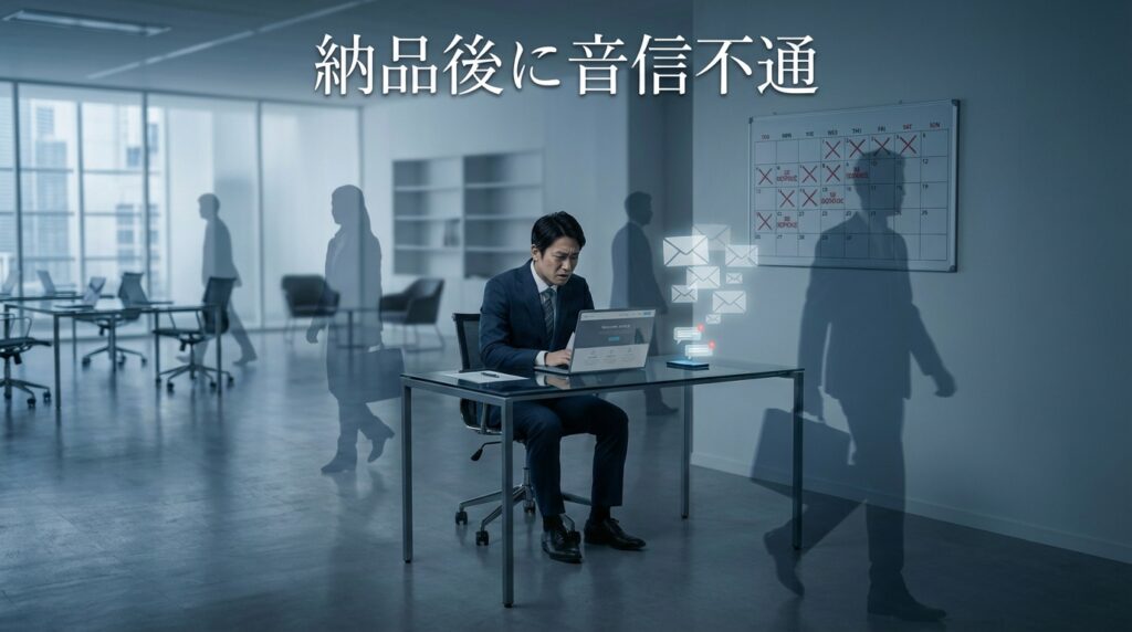 制作会社に依頼したが、納品後に音信不通