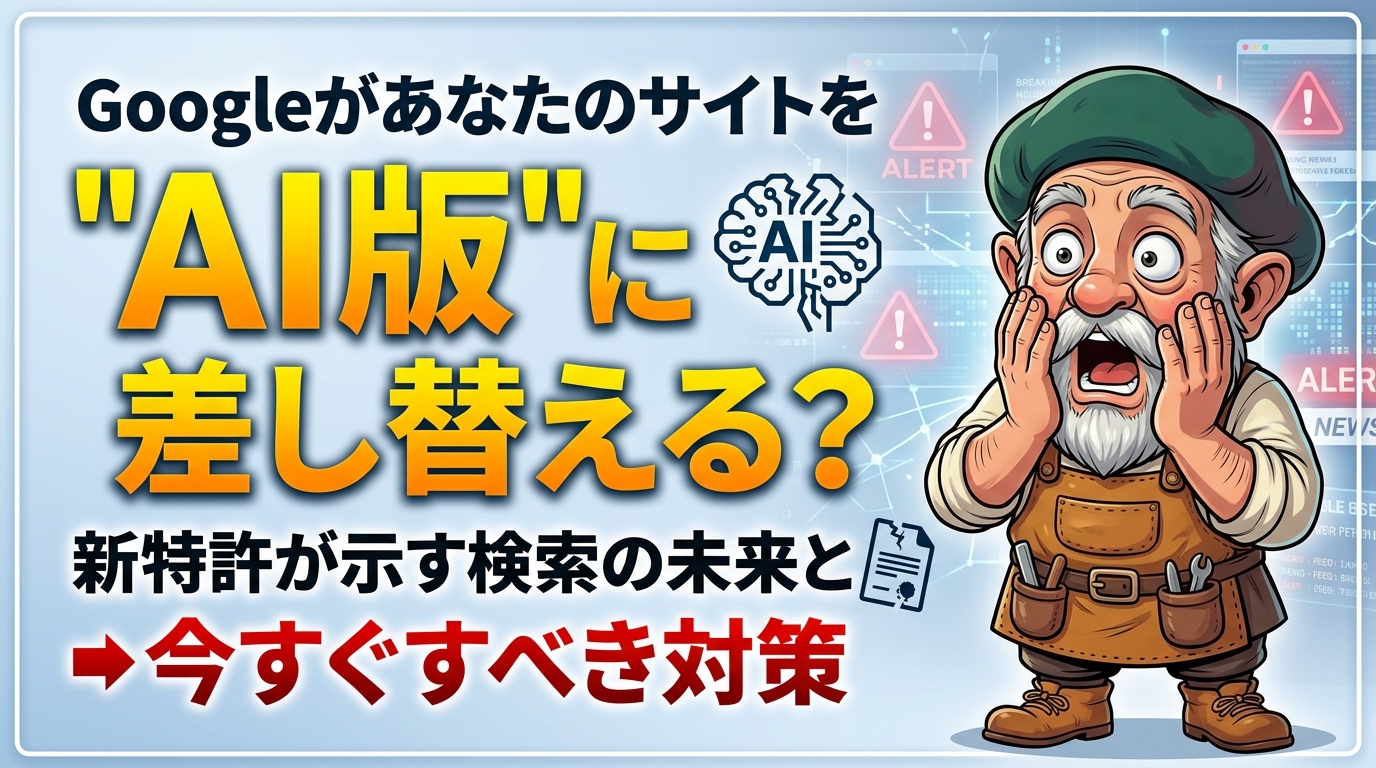 Googleがあなたのサイトを”AI版”に差し替える？新特許が示す検索の未来と今すぐすべき対策