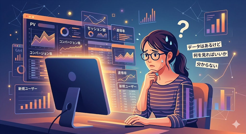 GA4のデータはあるけど「何を見ればいいか分からない」