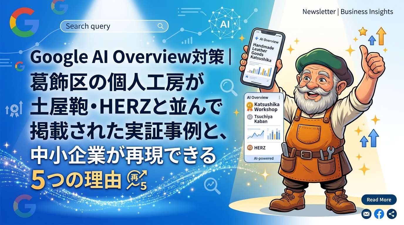 Google AI Overview対策｜葛飾区の個人工房が土屋鞄・HERZと並んで掲載された実証事例と、中小企業が再現できる5つの理由