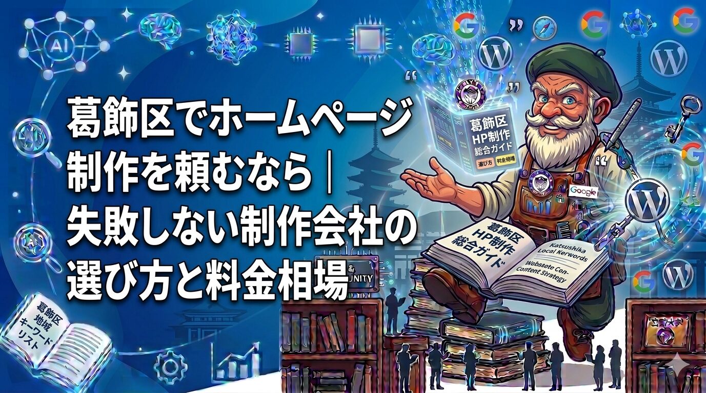 葛飾区でホームページ制作を頼むなら|失敗しない制作会社の選び方と料金相場