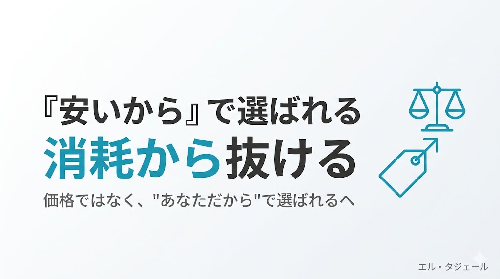 「安いから」で選ばれる消耗から抜ける方法